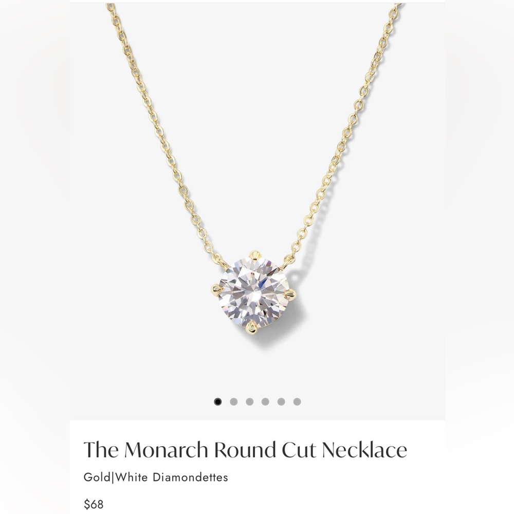 New Melinda Maria Monarch Round Cut Necklace